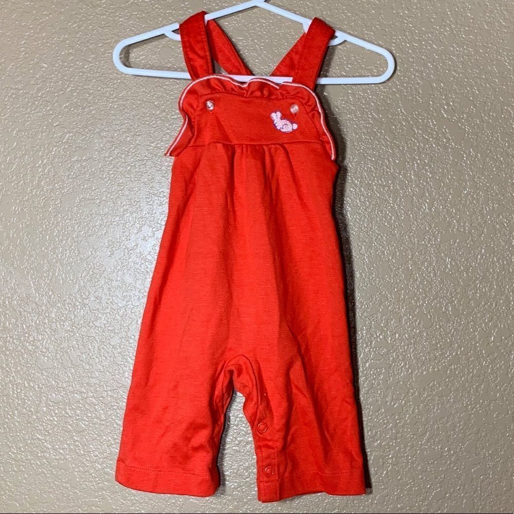 Vintage Carters baby girl red jumpsuit